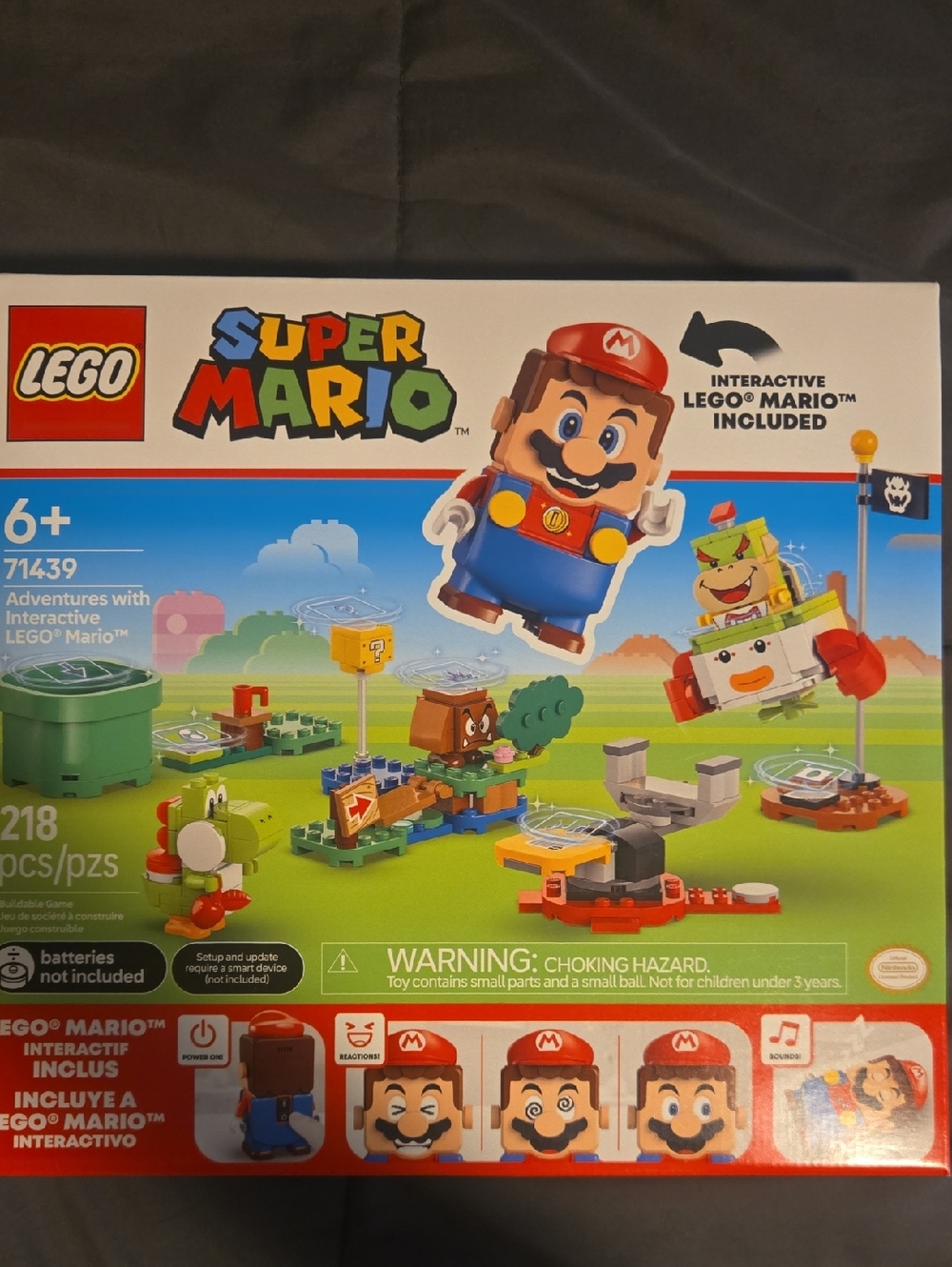 LEGO Super Mario Set with Red and Blue Mario Figures